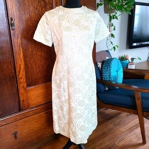 Vintage shimmery ivory scooter dress